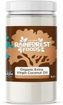 Rainforest Foods Organic Virgin Coconut Oil 1L for Cooking, Baking, Skin & Hair Moisturiser, Recyclable Tub