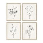 HAUS AND HUES Grey Floral Wall Art 