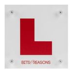 BITS4REASONS PROFESSIONAL GRADE L PLATE FOR ALL SURFACES INCLUDING GLASS AND PLASTIC MOULDED BODYWORK USED ON OUR OWN DRIVING SCHOOL CARS - SINGLE PLATE