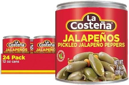 La Costeña Whole Pickled Jalapeño Peppers, 7 Ounce (Pack of 24)