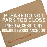 Platinum Place I Need Access to my Disability ASSISTANCE Dog-Please Do Not Park Too Close-Window Sticker-Car,Van,Truck,Vehicle,Disability,Mobility Self Adhesive Vinyl Sign Handicapped Logo