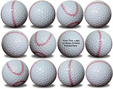 Baseball Golf Balls 12-Pack: Your Personalized Message on The Green!