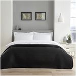 GC GAVENO CAVAILIA Pinsonic Quilted Bedspread Comforter, Lightweight Bed Spreads & Throws, Large Sofa Bed Covers, Black, 150X200 Cm