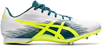 ASICS Unisex Hyper MD 7 Track & Field Shoes, White/Safety Yellow, 9 US