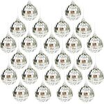 Bright Reflective Mirror Disco Balls | 24 Pack 2" Christmas Balls Ornaments Xmas Tree Hanging Balls Pendants for Holiday Wedding Party Dance and Music Festivals Decoration