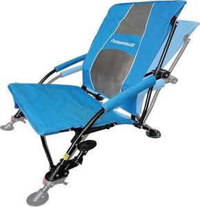 STRONGBACK Beach Chairs - Low Gravity Recliner 2.0 Portable Beach Chair - with Built-in Lumbar Support, Heavy Duty Folding Beach Chairs, Great for Travel, Blue/Gen 2