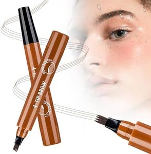 Microblading Eyebrow Pencil, 2025 Upgraded 3D Waterproof Eyebrow Pen, Fine Tip Long Lasting Brow Pen for Natural Brows, Eye Brow Pencils for Women (Light Brown)