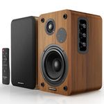 MEVOSTO Active Bookshelf Speakers 36W RMS - BT 5.4 Wireless PC Speaker with 5'' Woofer, Studio Monitors with USB Digital Audio Transfer AUX RCA Optical Input for Record Player/TV/Computer Turntable
