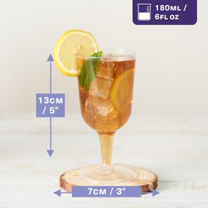 MATANA Clear Plastic Wine Glasses, 48-Pack – Reusable Party Cups