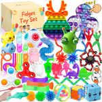 Lubibi 40 PCS Fidget Toys Set for Kids, Fidget Sensory Toys Pack With Stab Pop Toy, Infinite Cube For Autism, ADHD, Stress Relief, Anti-Anxiety Toys Fidget Box Gift for Children, Teen, Student