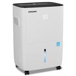 SAHAUHY 80 Pints ENERGY STAR Dehumidifier for Home Bedroom Basement Large Room Spaces up to 5,200 Sq. Ft with Drain Hose and Water Tank
