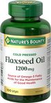 Nature's Bounty Flaxseed Oil 1200mg Pills, Supplement, Source of Omega 3, Helps Maintain Good Health, 100 Softgels