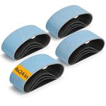 Montemono 16 PCS 4 x 24 Inch Belt Sander Sanding Belts | 100x610mm Zirconia Sander Belts 4 Each of 40/60/80/120 Grit Belt Sander Paper for Belt Sander