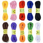 smatime 10 Colors Nylon Cord Thread Set 20mx2mm Polyester Bracelet Braided Rope Soft Beading String Macrame Cord Chinese Knotting Cord for DIY Bracelet Necklace Jewelry Making Wall Hanging