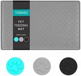 TORASO (18"x12") Silicone Waterproof Pet Feeding Mats, Food Mats, Pet Placemat for Dog and Cat, Mat for Prevent Food and Water Overflow, Non Slip, Washable, Easy Clean, Gray,1pc,CA