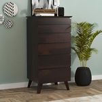 GateWay Furniture Sheesham Wood Chest of Drawers - 6 Drawer Storage (Walnut Finish)