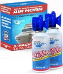 SandShark Premium Air Horn Handheld Canister-Very Loud Airhorn, Coast Guard Approved Boat Horn, Boat Horn Marine, Air Horns For Safety, Camping Air Horns, Air Horn for Dogs, Bear Horn (2 pk-3.5 oz)