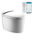 Nashi - Japanese Smart Toilet | Toilet with Bidet | Mobile App, Remote or Panel | Heated Seat, Hot Water and Dry | Lid and Seat with Auto Open/Close | Aldara iPlus 5