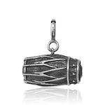 FOURSEVEN Jewellery 925 Sterling Silver Charm Dholak Charm Pendant, Fits in Bracelets, Chains and Necklace | Gift for Men Women