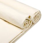 2 Pack Muslin Fabric 100% Cotton Fabric by The Yard, 63 Inches x 10 Yards, Natural Textile Unbleached Fabric for Painting, Sheets, Curtains, Crafts, Backdrops