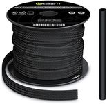 GEARit (100ft, 1/4 Inch) PET Expandable Cable Management Sleeve Wire Loom Cord Cover for USB Cable, Power Cord, Audio Video Cable and More - Black