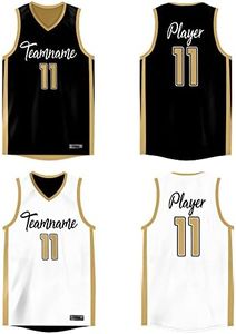 Custom Reversible Basketball Jersey Mesh Performance Uniform Personalized Printed Name Number for Men/Boy Black-white-05