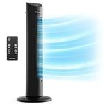 Pro Breeze® Oscillating 30-inch Tower Fan with Ultra-Powerful 60W Motor, Remote Control, 7.5 Hour Timer and 3 Cooling Fan Modes for Home and Office - Black