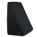 Amazon Basics Memory Foam Orthopedic Wedge Pillow |For Neck, Back Support, Cervical Pain, Acid Reflux, Snoring, GERD, Leg Elevation, Pregnancy -Ultra Soft Washable Velvet Cover -Black, 25 x 44 x 45 CM
