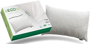 bECOsy® 100% Shredded Natural Latex Height Adjustable Pillow | Orthopaedic | Superior Comfort | Breathable | Removeable Washable Bamboo Pillow Protector | ECO & Vegan Friendly | 50 x 75cm