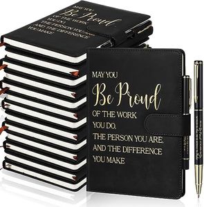 Qilery 28 Pcs Christmas Gift Employee Inspirational Gift Coworker Appreciation Gift Set with Inspirational A5 Leather Journal Notebook Ballpoint Pen Thank You Gift for Coworker Teacher(Proud)