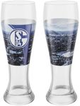 FC Schalke 04 Wheat Beer Glass Set of 2 (Transparent)