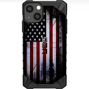 EGO TACTICAL UAG Urban Armor Gear Case for iPhone 14 [6.1" Screen] Limited Edition Printed in The USA American Flag Tattered Reversed