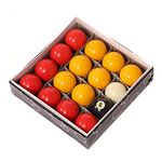 Oypla Full Size UK Regulation 16 Red and Yellow Pool Ball Set 2"