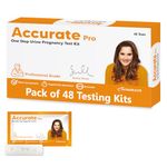 Accurate Pro One Step Urine HCG Pregnancy Test Kit (Pack of 48 Strips) | More than 99% Accurate| Easy to Use and Fast Results