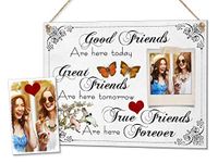 Personalised Good Friends Plaque & Fridge Magnet best friends friendship For Birthdays Christmas Gift Special Occasion