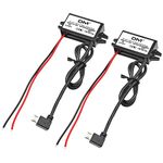 2 PCS DC Converter Voltage,Aideepen 12v to 5v 3A 15W Converter DC Buck Converter Module Micro USB DC to DC Car Power Converter Adapter(Micro USB)