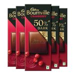 Cadbury Bournville Cranberry Dark Chocolate Bar, 80 grams (Pack of 5)