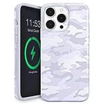 Velvet Caviar Designed for iPhone 14 PRO Case Camo [10ft Drop Tested] Compatible with MagSafe - Protective Microfiber Lining (White Camouflage)