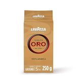 Lavazza, Qualità Oro, Ground Coffee, Ideal for Moka Pot, Filtered Coffee and French Press, with Aromatic Notes of Fruit and Flowers, 100% Arabica, Intensity 5/10, Medium Roast, 250g