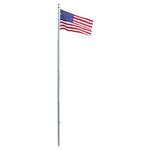 Super Tough Heavy Duty 20ft Residential Flagpole with US Made Valley Forge Nylon Flag