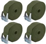 X AUTOHAUX 4pcs 1" x 12' Cargo Tie Down Straps Heavy Load Lashing Straps Travel Luggage Strap Adjustable with Cam Lock Buckle for Car Truck Army Green