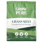 Grass Seed (500g Covers up to 30 sqm) Fast Growing Grass Seed for Quick Lawn Patch Repair and New Lawns. 500g Hard Wearing Suitable for Shade and UK Climate.