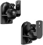 PUTORSEN Universal Speaker Wall Mounts, Speaker Brackets Wall Mount Adjustable Tilt Swivel, Speaker Wall Brackets for Surround Sound Speakers, Hold up to 7.7lbs, Black