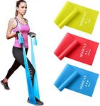 Hoocan Resistance Bands Elastic Exercise Bands Set for Recovery, Physical Therapy, Yoga, Pilates, Rehab, with 3 Resistance Levels