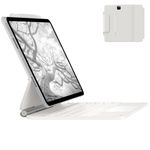 typecase Edge Magic Style Keyboard for iPad Air 11 (M2)-2024, Air 5th/4th Gen & iPad Pro 11 (4th/3rd/2nd/1st Gen), Click Anywhere Trackpad, 11-Color Backlit,Cantilever Design, Pencil Dock-White