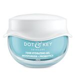 DOT & KEY 72Hr Hydrating Gel+Probiotics Moisturizer For Face With Hyaluronic Acid, Kombucha & Rice Water | Lightweight Gel Moisturizer | For Dull, Tired & Uneven Skin Tone I For All Skin Types | 25Ml