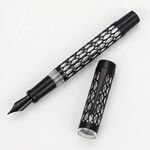 Levin Jinhao century 100 reticulated hollow-out series beauty exquisite high appearance luxury premium writing fountain pen (BLACK)