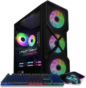 STGAubron Gaming Desktop PC, Intel Core i7 3.4G up to 3.9G, 32G DDR3, 1T SSD, Radeon RX 5700 XT 8G GDDR6, 600M WiFi, BT 5.0, RGB Fan x 4, RGB Keyboard & Mouse & Mouse Pad, W10H64