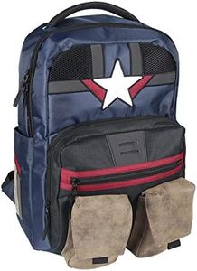 CERDÁ LIFE'S LITTLE MOMENTS - Mochila Casual Travel de Avangers Capitan America de Color Azul y Roja - Mochila 48 cm | Licencia Oficial Marvel Studios (CRD-2100003081)