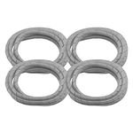 4 Pack MD Premium 8' Cord Cover Prevents Cord Tangling - Silver